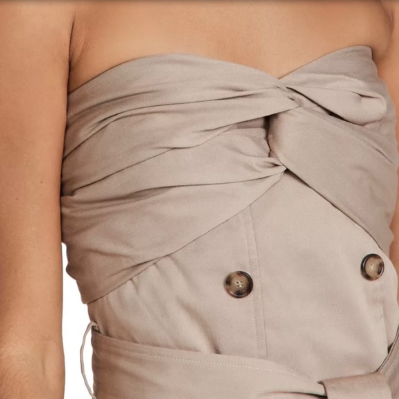 Rohk Cotton Twist Front Trench Dress size US6-8 - Picture 7 of 16